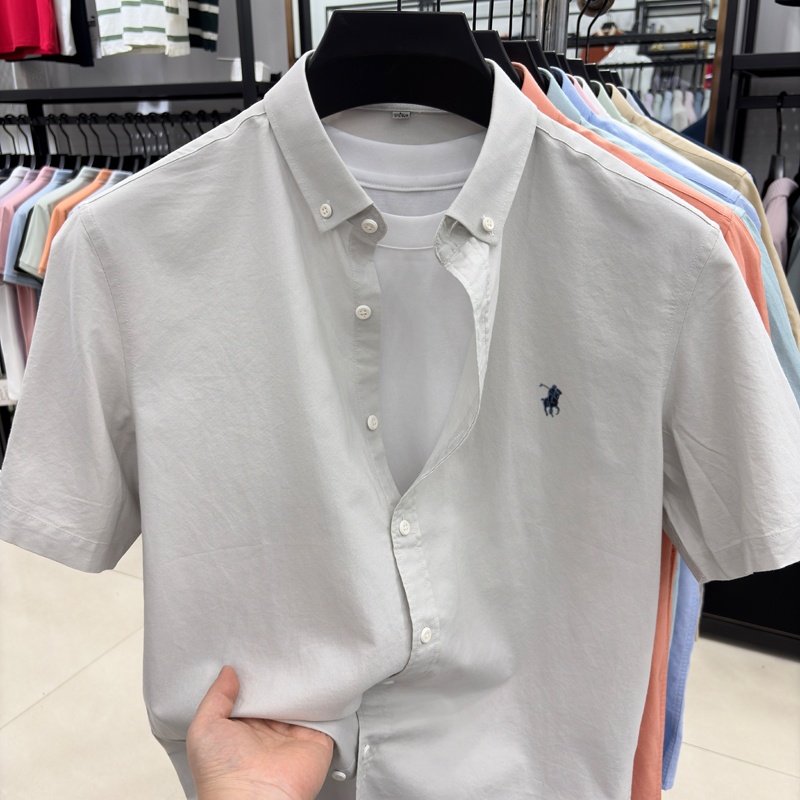 Golf Equipment Discount - เสื้อเชิ้ตแขนสั้นผ้าฝ้าย 100% คุณภาพสูง แบรนด์หรู Paul Pony