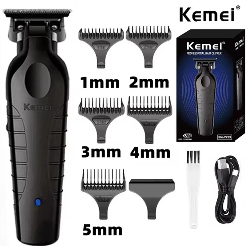 Golf Zero - Kemei 2299 ตัดผมไร้สายTrimmer 0 มม.Zero GappedแกะสลักClipper
